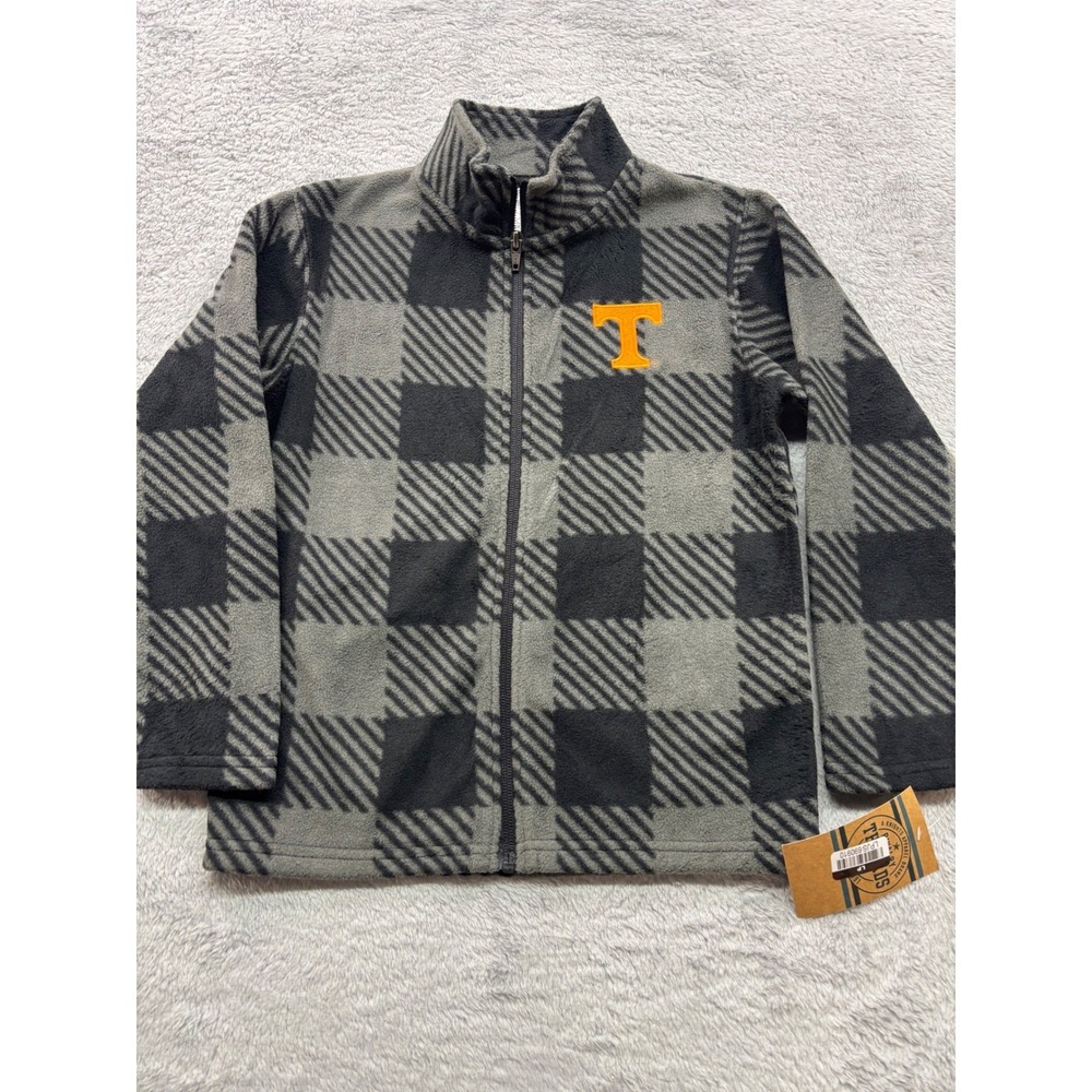 Tennessee Volunteers Boys Fleece Jacket Plaid Full Zip XS‎ 4/5 Shacket